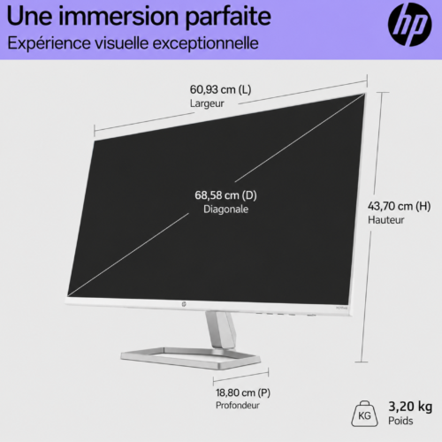 9 (3) Moniteur HP 27 Pouces